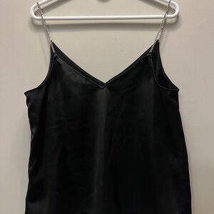 H&M Black Camisole with Chain Straps